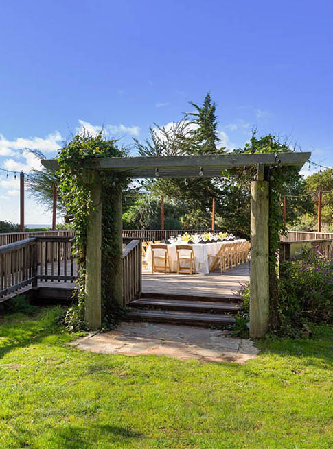Outdoor wedding space by the ocean Outdoor wedding space by the ocean